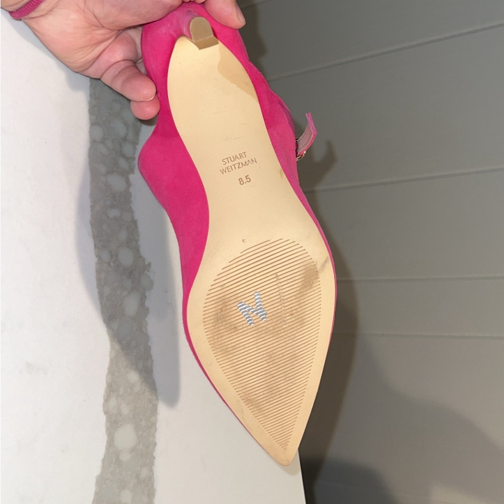 STUART WEITZMAN Pink Suede Heel - Picture 12 of 12